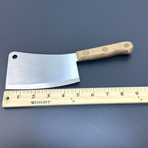 Vintage Chicago Cutlery MC-1 Meat Cleaver Wood Handle Made in USA